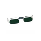 Clip-On Flip-Up Half Eye Glasses, Green Shade #8