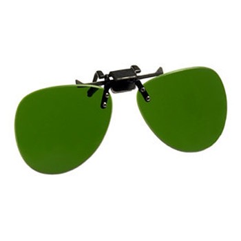 Plastic Clip-On Flip-Up Green Glasses #5 (A10222-05)