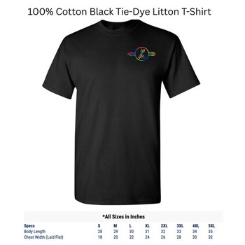 Medium Tie-Dye Classic Litton Logo T-Shirt, Black (BRMT)