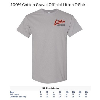Medium Official Litton Logo T-Shirt, Gravel (GOMT)