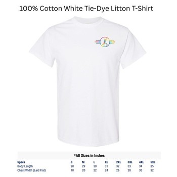 Medium Tie-Dye Classic Litton Logo T-Shirt, White (WRMT)